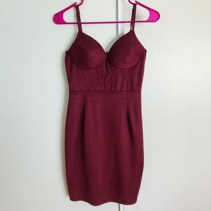 Burgundy Strap Dress